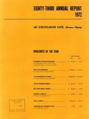 Excelsior Life Insurance Company 1972 cover