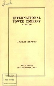 International Power Company Limited 1960 cover