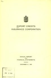 Export Credits Insurance Corporation 1953 cover