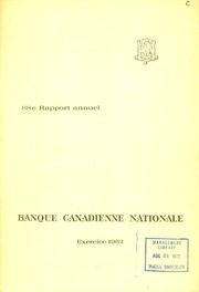 Banque Canadienne Nationale 1962 cover