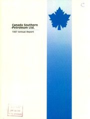 Canada Southern Petroleum Ltd. Interim Report. 1987-6-30 1987 cover
