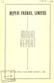 Dupuis Freres,Limitee 1958 cover