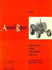 Cockshutt Farm Equipment Limited 1954 cover