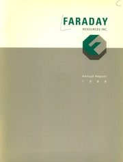 Faraday Resources Inc 1989 cover