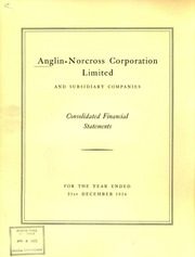 Anglin-Norcross Corp. Ltd 1954 cover