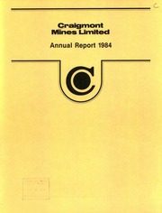 Craigmont Mines Limited 1984 cover