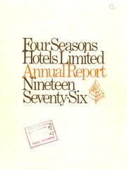 Four Seasons Hotels Inc 1976 cover