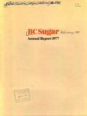 British Columbia Sugar Refinery, Limited 1977 cover