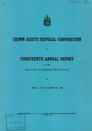 Crown Assets Disposal Corporation 1958 cover