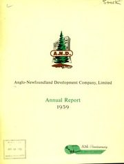 Anglo-Newfoundland Development Company, Limited 1959 cover