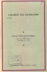 Canadian Tax Foundation 1968 cover