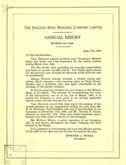 Niagara Wire Weaving Company Ltd 1950 cover