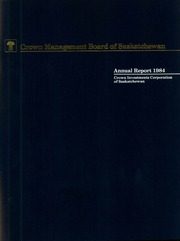 Crown Management Board of Saskatchewan 1984 cover