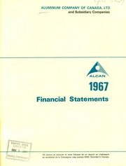 Aluminum Company of Canada, Limited 1967 cover