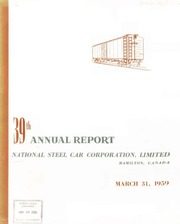 National Steel Car Corporation, Limited 1959 cover