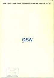GSW Inc 1973 cover