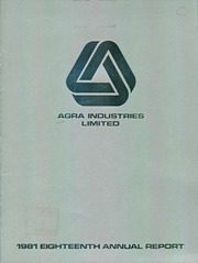 Agra Industries Limited 1981 cover