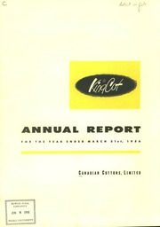 Canadian Cottons, Limited 1956 cover