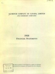 Aluminum Company of Canada, Limited 1958 cover