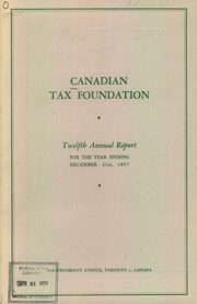 Canadian Tax Foundation 1957 cover