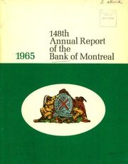 Bank of Montreal 1965 cover