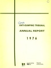 Canada Anti-Dumping Tribunal 1976 cover