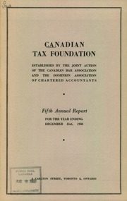 Canadian Tax Foundation 1950 cover