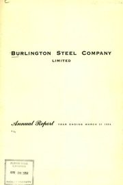 Burlington Steel Co. Ltd 1954 cover