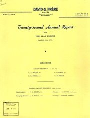 David & Frère Limitée 1950 cover