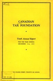 Canadian Tax Foundation 1955 cover
