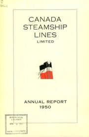 Canada Steamship Lines, Limited 1950 cover