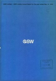 GSW Inc 1972 cover