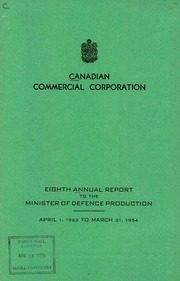 Canadian Commercial Corporation 1954 cover