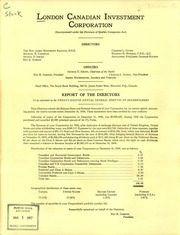 London Canadian Investment Corporation 1956 cover