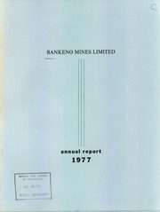 Bankeno Mines Limited 1977 cover