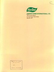Hardee Farms International Ltd 1977 cover