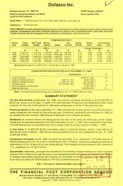 Dofasco Inc.. Financials. 1984-12-31 1984 cover