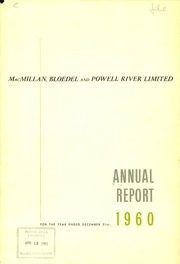MacMillan, Bloedel and Powell River Limited 1960 cover
