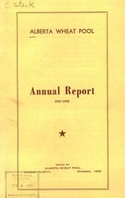 Alberta Wheat Pool 1958 cover