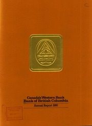 Bank of British Columbia 1980 cover