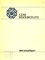 Czar Resources Ltd 1983 cover