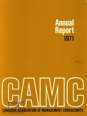 Canadian Association of Management Consultants 1971 cover