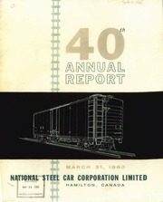 National Steel Car Corporation, Limited 1960 cover
