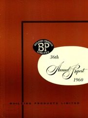 Building Products Limited 1960 cover