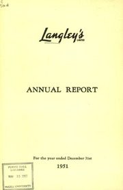 Langley's Limited 1951 cover