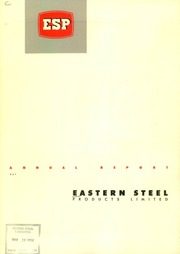 Eastern Steel Products, Limited 1953 cover