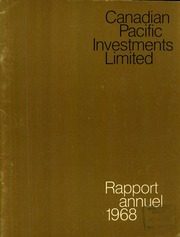 Canadian Pacific Investments Limited 1968 cover