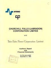 Churchill Falls (Labrador) Corp. Ltd 1983 cover