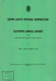 Crown Assets Disposal Corporation 1955 cover