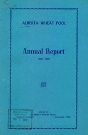 Alberta Wheat Pool 1959 cover